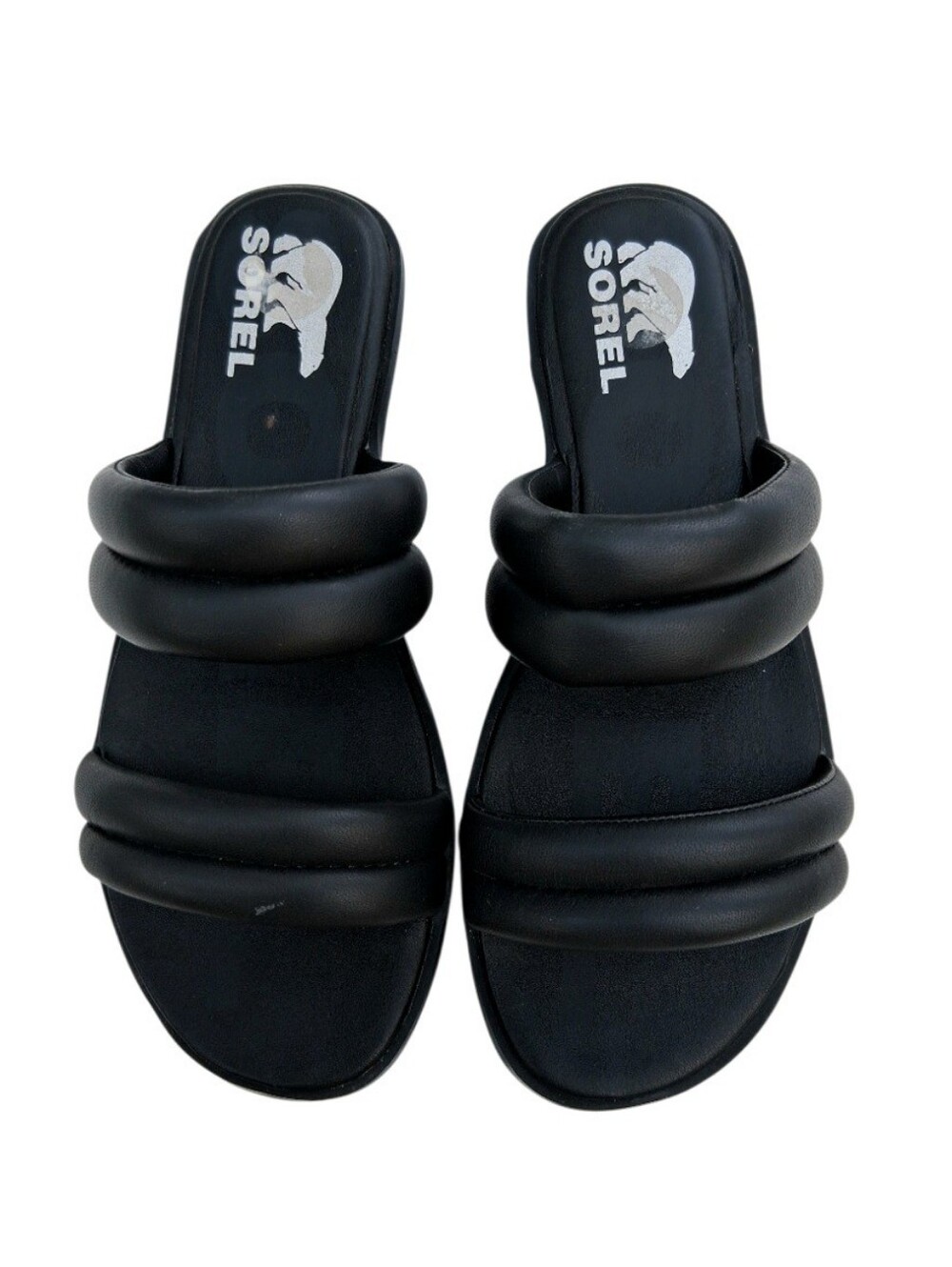 Sorel Ella II Black Puff Slide Sandals Size 8.5 - Picture 11 of 14